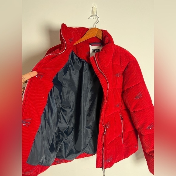 Tommy Jeans all over signature logo cord puffer jacket - Picture 6 of 10